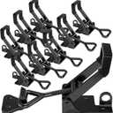 Pack of 8 Heavy Duty Toggle Clamp Latch,4003 Style 1320lbs Capacity Pull Clamp Black Adjustable Quick Release Hasp Clamps for Smoker Cabinet Boxes Case Trunk Jig, Metal Toggle Latch Catch Set