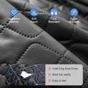 Dog Car Seat Cover Waterproof Vegan Leather, Scratchproof, Hard Bottom Back Seat Extender for Dogs, Non Slip Back Seat Protector with Mesh Window, Easy to Clean Fit Full Size Trucks, Black