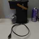 Tastyle Single Serve One Cup Coffee Maker, for K Cups and Grounds, Mini Coffee Maker with Portable Handle, 6 to 12 Oz Brew Size, for Travel, Camping, Office, RV and Dorm, 120V, Black and Gold