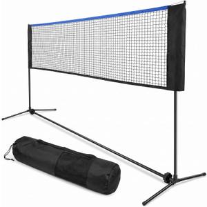 Portable Badminton Net Set, 17FT Wide, Adjustable Height Multi Sport Net for Pickleball, Tennis, Volleyball, Soccer Tennis, Indoor Outdoor with Carry Bag, Easy Setup for Backyard