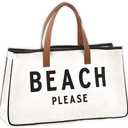 Weekend Vibes Canvas Tote Bag, Beach Bag, Beach Tote, Carry Bag by Santa Barbara Design Studio (Beach Please)