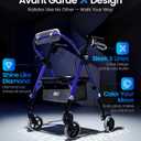 VOCIC Walkers for Seniors, Z11 Rollator Walker with Seat, Max 380 lbs, Avant Walkers with Ergo Seat & Backrest, Foldable Rollator Adjustable Height, All Terrain Walker, Lightweight