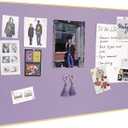Fabric Bulletin Board 30x20 inches, Golden Aluminum Framed Wall Pin Board
