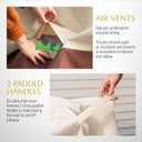 Signature Living Outdoor Waterproof Patio Chair Covers, Durable 600D UV-Coated Polyester Outdoor Chair Covers for All-Weather Protection (Tan, Medium 35 Inch)