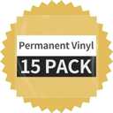 Gold Permanent Vinyl - 15 Sheets Glossy Gold Adhesive Vinyl 12"x11.8", Permanent Adhesive Sheets for Home Decor Car Decal, Waterproof Paper for All Cutting Machine