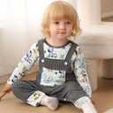 Baby Boy Clothes Fall Winter Newborn Boy Outfits 0 3 6 9 12 18 24 Months Overalls Infant Baby Boys Clothes (Grey)