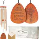 RENAISSANT Friend Gifts for Women, Bestie Gift for Friendship, Best Female Friend Wind Chimes for Outside, Outdoor Windchimes Birthday Friendsgiving Gifts for Friends (Flower)