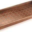 Good Directions Large Boot Tray, Circles Multi-Purpose All Weather Decorative Boot Tray, Shoes, Plants, Garage, Patio Door, Pet Bowls, 34 inch Entry Indoor Shoe Tray, Copper Finish