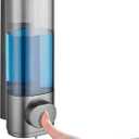 Shampoo and Conditioner Dispenser 1 Chamber No Drill, Shower Soap Pump Dispenser Wall Mounted, Body Wash Dispenser for Shower, Shower Gel Dispenser Shampoo Holder for Bathroom (Gungrey 1 Chamber)