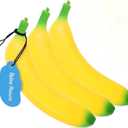 3PCS Bannana Squishy Stress Toy Fake Stretchy Banana Foam Squishies Squishy Fidget Toys Stress Relief Anti Stress Stretchy Bannana Toys