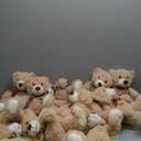 12 Pack Teddy Bears Bulk 13.5 inch Small Teddy Bear Stuffed Bears for Baby Shower Centerpiece Decorations for Christmas Valentine's Mother's Day for Kids or Adults (12 Light Brown)