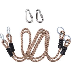 2PC Heavy Duty Length Adjustable Nylon Rope, 39'' Swing Extension Straps, Hanging Extender Tree Straps (400 Lbs Limited/Each) for Outdoor Swings Hammock Playground Swing Set Accessories