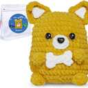 Crochet Kit for Beginners Kids- Puppy Dog Crochet Animal Kit with Step-by-Step Video Tutorials, Crochet Starter Kits for Adults Kids, Dog Crocheting Set