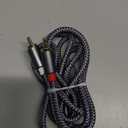 JSAUX 4ft/1.2M Aux to RCA Headphone Male to Male Jack Adapter Nylon Braided 1/8 to RCA Audio Y Cord for Smartphones, MP3, Tablets, Speakers, HDTV - Grey