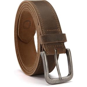 CHAOREN Mens Belts Leather - 35mm Genuine Leather Belt for Jeans - Men Gift for Casual Dress (42, Full Grain Brown)