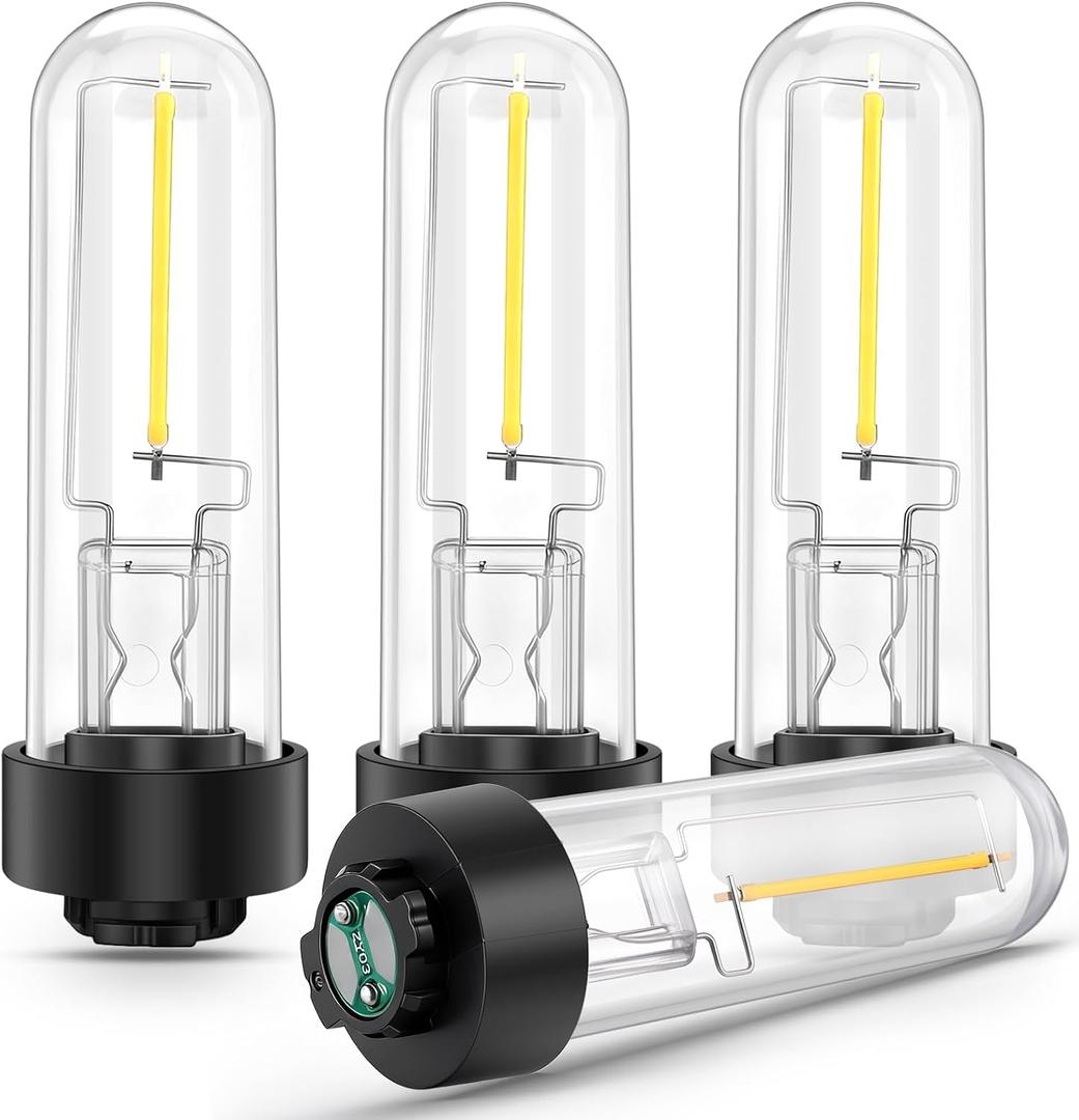 4 Pack Solar Light Replacement Bulbs Warm White 3000k 0.5w DC 3v Solar Bulbs for Outside Garden Yard Patio Pathway Landscaping