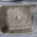 Rectangular Travertine Vessel Sink, Natural Stone Wash Basin, Hand-Carved Bathroom Sink, Chiseled Exterior, Polished Interior, Above Counter Vanity (Soap Tray Included)