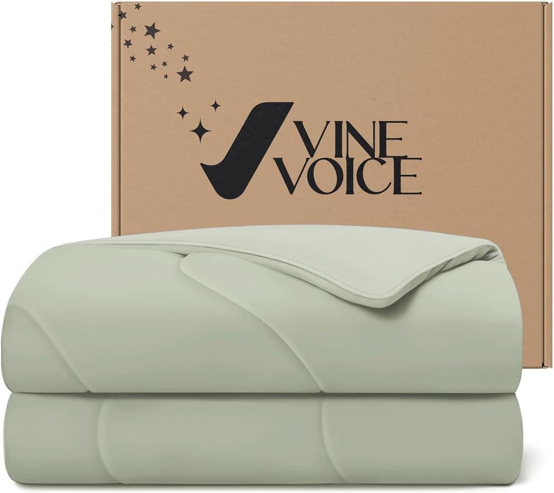 Cooling Blanket Comforter Hot Sleepers King/Cali King Soft Cooling Blanket, Double-Sided Cool Bedding for Night Sweats, All-Season Lightweight Comforter(106 * 90inch, Moonstruck)