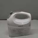 OVENTE 5-Speed Electric Hand Mixer with Stainless Steel Mixing Whisk, Snap-On Storage Case, Portable & Lightweight 150W Motor, Compact Handheld Mixer for Baking, Blending or Cooking, White HM151W