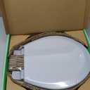 Toilet Seat, Slow Close, Soft Touch, Ultra-Smooth Matte Finish (No Orange-Peel Texture), Premium Moulded Wood, Quick Release, PIKLiDS (Gray, Round)