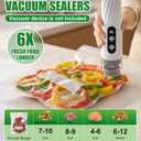 RIWUSI 30PCS Reusable Vacuum Sealer Bags for Food with Air Valve & 10 Seal Clips Large (11.8 x 13.3 in), BPA Free Food Storage Bags, Lock in Food Freshness for Freezer, Microwave, Sous Vide Cooking