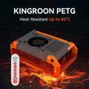 Kingroon PETG 3D Printer Filament, 10 Rolls, Dimensional Accuracy +/- 0.03 mm, 1kg Spool(2.2lbs), 1.75 mm10KG Ten Colors Black White Grey Red Blue Green Yellow Orange Transparent Silver
