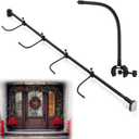 Garland Hanger for Front Door with 4 Support Arms Garland Hanger Adjustable Fits 31.5"-80" Door Heavy Duty Christmas Halloween Decoration Holder for Wreaths and Lights, No Screws or Drilling
