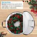 VENO 4 Pack Front Door Wreath Storage Container For Spring, Summer - 30 Inch Clear Wreath Bag, Christmas Garland Decoration Organizers with Zipper and Durable Handles (Clear, 30"-4 Pack)