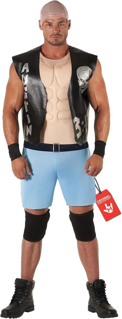 Morph Stone Cold Steven Austin Costume Men, Stone Cold Steve Austin Vest, WWE Costume Adult, Halloween Costumes for Men (Large)