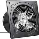 10 inch Exhaust Fan with Switch, 1058 CFM PowerfulThrough Wall Exhaust Fan, Potable Window Exhaust Fans, Small Fume Extractor Ventilation Fan for Attic, Shop, Smoking Room, Garage (Black)