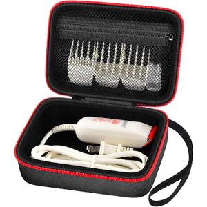 Case for Wahl Professional Peanut Classic Clipper/Trimmer #8685, 8655-200, 8081, 8035 and Attachment Clippers Comb Blade Accessories- Black