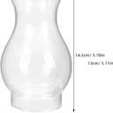 Cabilock Glass Lamp Shade Replacement 3 Inch Oil Lamp Chimney Kerosene Cover for Outdoor Camping and Home Lighting Accessory (14.5x9.5cm)