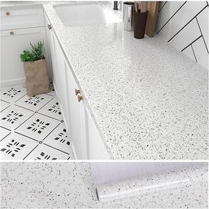 VEELIKE White Granite Contact Paper for Countertops Waterproof Peel and Stick Countertop Contact Paper 24''x118'' Self Adhesive Vinyl Countertop Wrap Granite Marble Wallpaper for Kitchen Bathroom