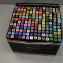 168 Colors Alcohol Markers Artist Drawing Dual Tip Marker Pen for Adult Coloring Painting Supplies Perfect for Kids Boys Girls Students Adult(168 Black Shell)