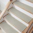 Chenille Stair Treads for Wooden Steps 8"x30" (15 Pack), Ultra Soft Non-Slip Carpet Stair Runners Indoor, Peel and Stick Self-Adhesive Step Rugs for Kids & Dogs, Machine Washable, Gray