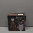 Christmas Tree Topper Projector, LED Star Tree Topper Lighted, Glitter Gold Star Topper Projector with Rotating Snowflake Projection for Indoor Christmas Tree Decor, Xmas Decorations