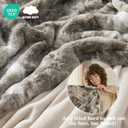 Krifey Faux Fur Throw Blanket, Soft Fluffy Cozy Blanket for Couch, Luxury Mink Blanket Warm Bed Throw, Plush Christmas Birthday Gifts for Women, Room Home Dorm Decor, Marbled Gray 50" x 60", 600GSM