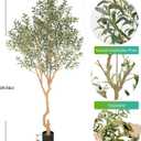 Nafresh Tall Faux Olive Tree 8ft (96in) Realistic Potted Silk Artificial Olive Tree Fake Olive Trees Indoor with Green Leaves and Big Fruits for Home Office Living Room Stairs Patio Decor.