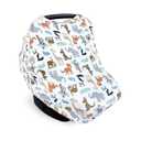 Hudson Baby Unisex Baby Multi-use Car Seat Canopy, Zoo Animals, One Size