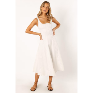 Petal & Pup Women's UNA Midi Dress, White M