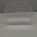 Magazine Rack - Clear Acrylic Magazine Holder, Acrylic Newspaper Stand Organizer with handles, Modern Lucite Magazine and Book Basket Box for Bathroom, Bedroom, Living Room and Office