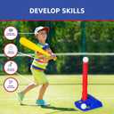 ToyVelt TBall Set for Kids 3-5, TBall Set Comes with 9 Balls, Best Toys Toys & Games, Ideal Tee Ball Set Birthday Gift for Boys and Girls, Great for Toddlers