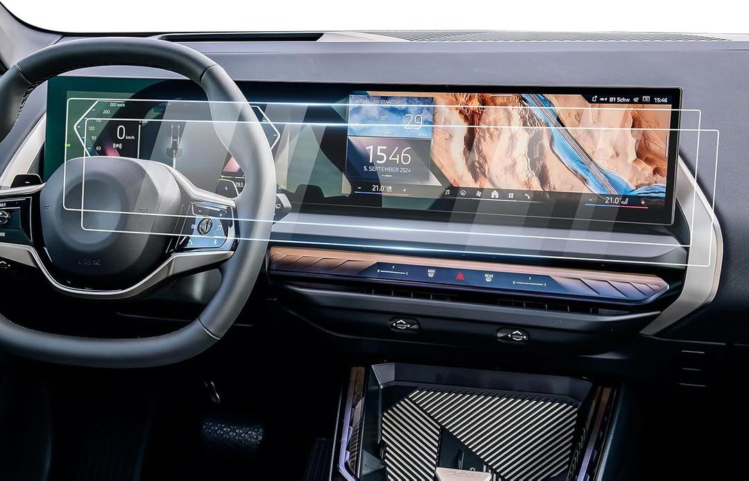 Karltys [Upgrade 2 Pack Screen Protector for BMW X3 2026 2025 (14.9 Inch Navi+12.3Dash) [No Glare & Fingerprint] Tempered Glass BMW X3 2026 2025 Accessories