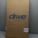 Drive Medical Overbed Table with Wheels, Woodgrain Top, Silver Vein, 1 Count