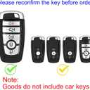 Car Key Fob Cover, Soft Full Protection Key Case Shell Compatible with Ford Smart Key 3 4 5 Buttons Protector