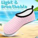 VIFUUR Kids Water Shoes Girls Boys Quick Dry Aqua Socks for Beach Swim Outdoor Sports (Pink), M Pink-26/27