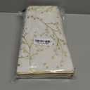 25'' Christmas Tree Collar, White Christmas Tree Ring for Artificial Trees, Faux Fur Plush Trees Collar Farmhouse Rustic Tree's Base Cover with Gold Berry Branch Pattern for Holiday Home Indoor Decor