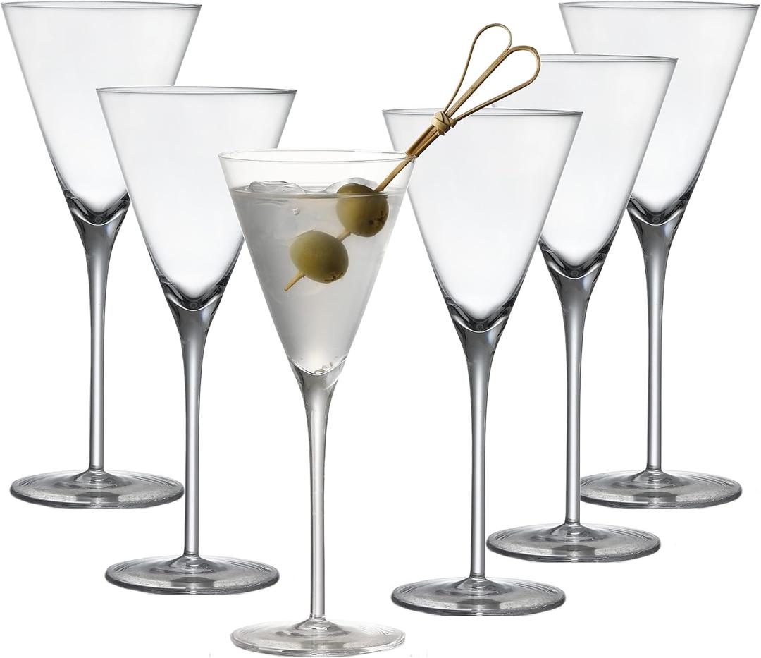 Handmade Martini Cocktail Glass, 4-Ounce, Set of 6