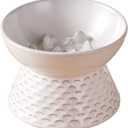 Ceramic Cat Slow Feeder, Elevated Cat Food Bowl Samll Dog Bowl