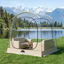 Teabelle Pop-Up Bubble Tent, 1-4 Person Transparent Outdoor Shelter with 540View, Waterproof Outdoor Pod with Floor Mat, Clear Tent Camping Shelter for Watching Sports, Camping, Fishing